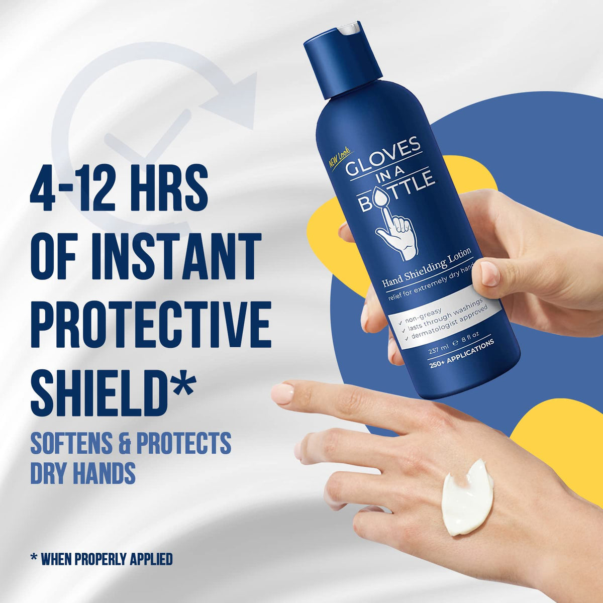 Gloves In A Bottle lotion texture close-up showing fast-absorbing finish