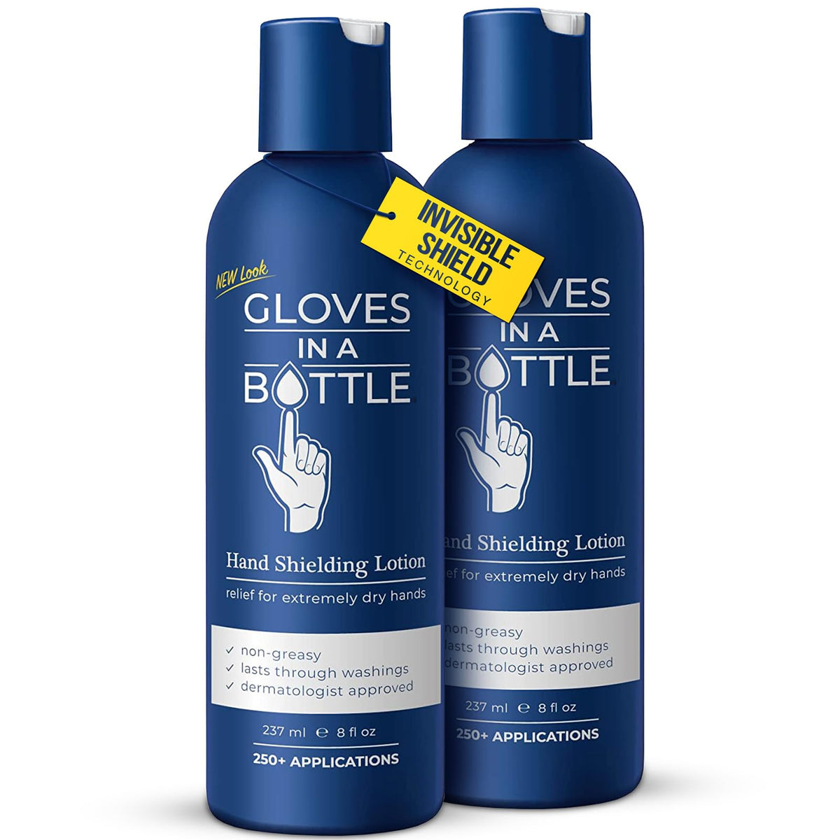 Gloves In A Bottle two 8 oz pump bottles showing packaging and convenience