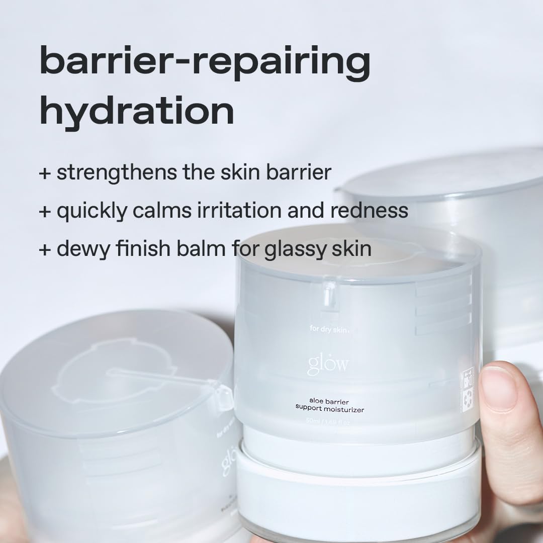glow creamy texture close-up demonstrating rapid absorption and lightweight hydration