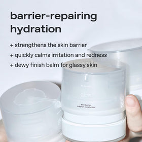 glow creamy texture close-up demonstrating rapid absorption and lightweight hydration