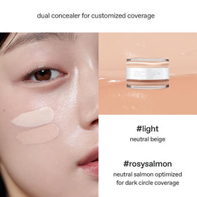 glow before and after split face showing blemish coverage and natural finish