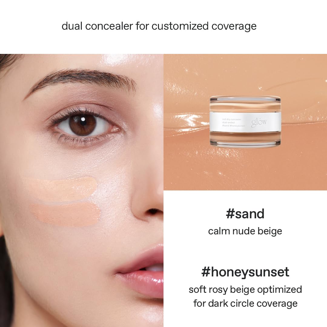 glow concealer close-up on fingertip demonstrating smooth, blendable texture