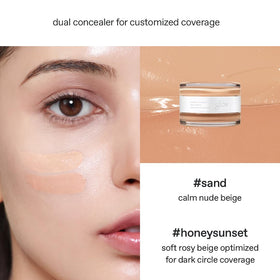 glow concealer close-up on fingertip demonstrating smooth, blendable texture