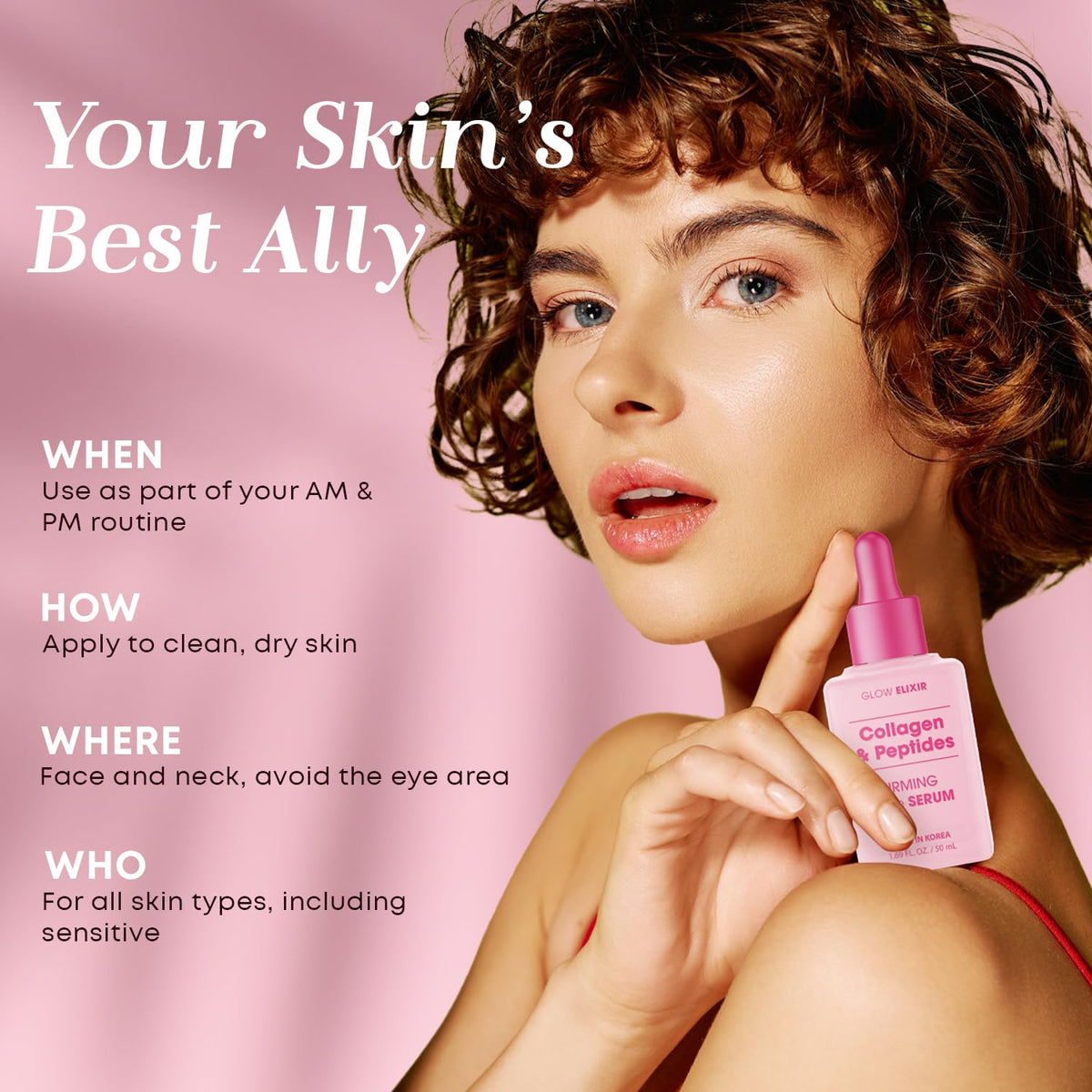 Glow Elixir applied to cheek showing smooth blend and hydration