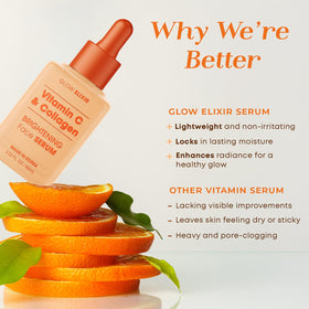 Glow Elixir texture close-up highlighting lightweight, fast-absorbing serum