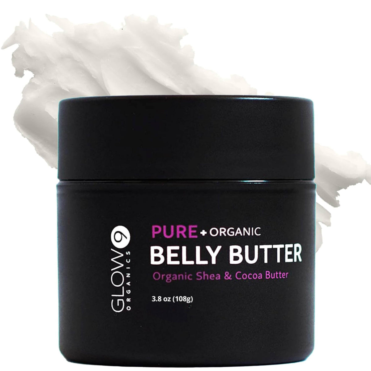 Glow Organics front jar shot showing clean packaging and easy use benefit