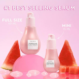 Glow Recipe before and after skin texture comparison showing refined pores