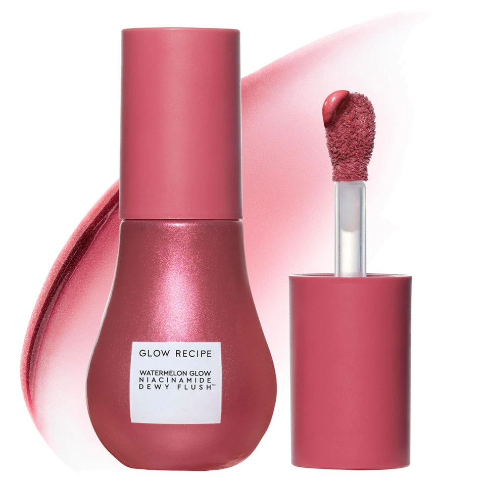 Glow Recipe bottle front showing Berry Flush shade and lightweight benefits