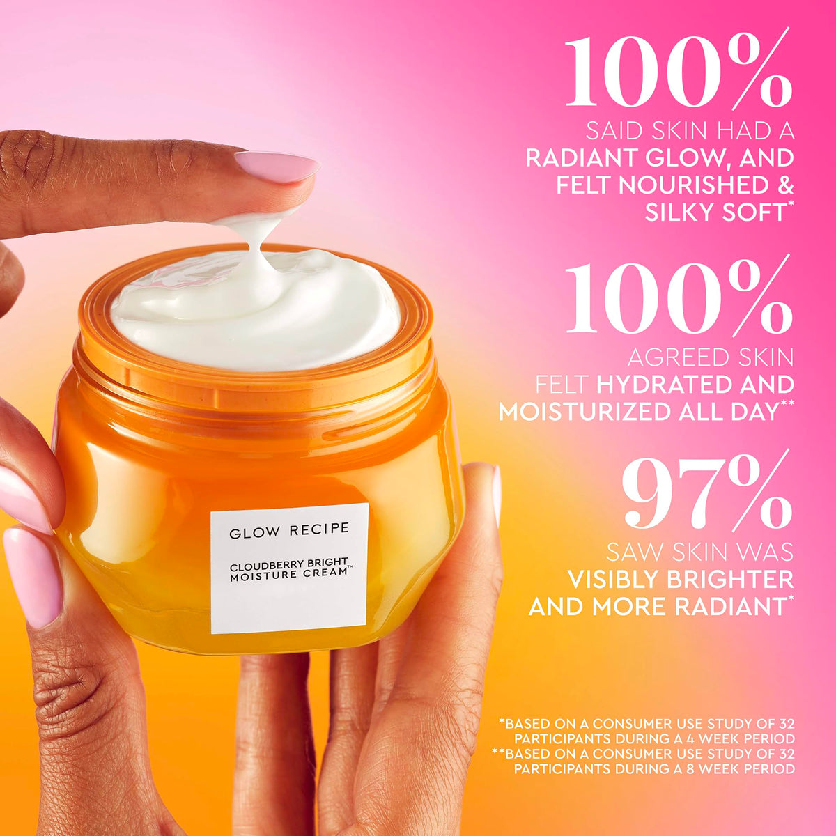Glow Recipe refill visual with recyclable elements to showcase sustainability benefit