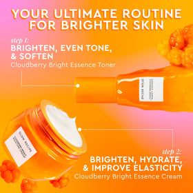 Glow Recipe before and after skin comparison demonstrating improved softness and even tone