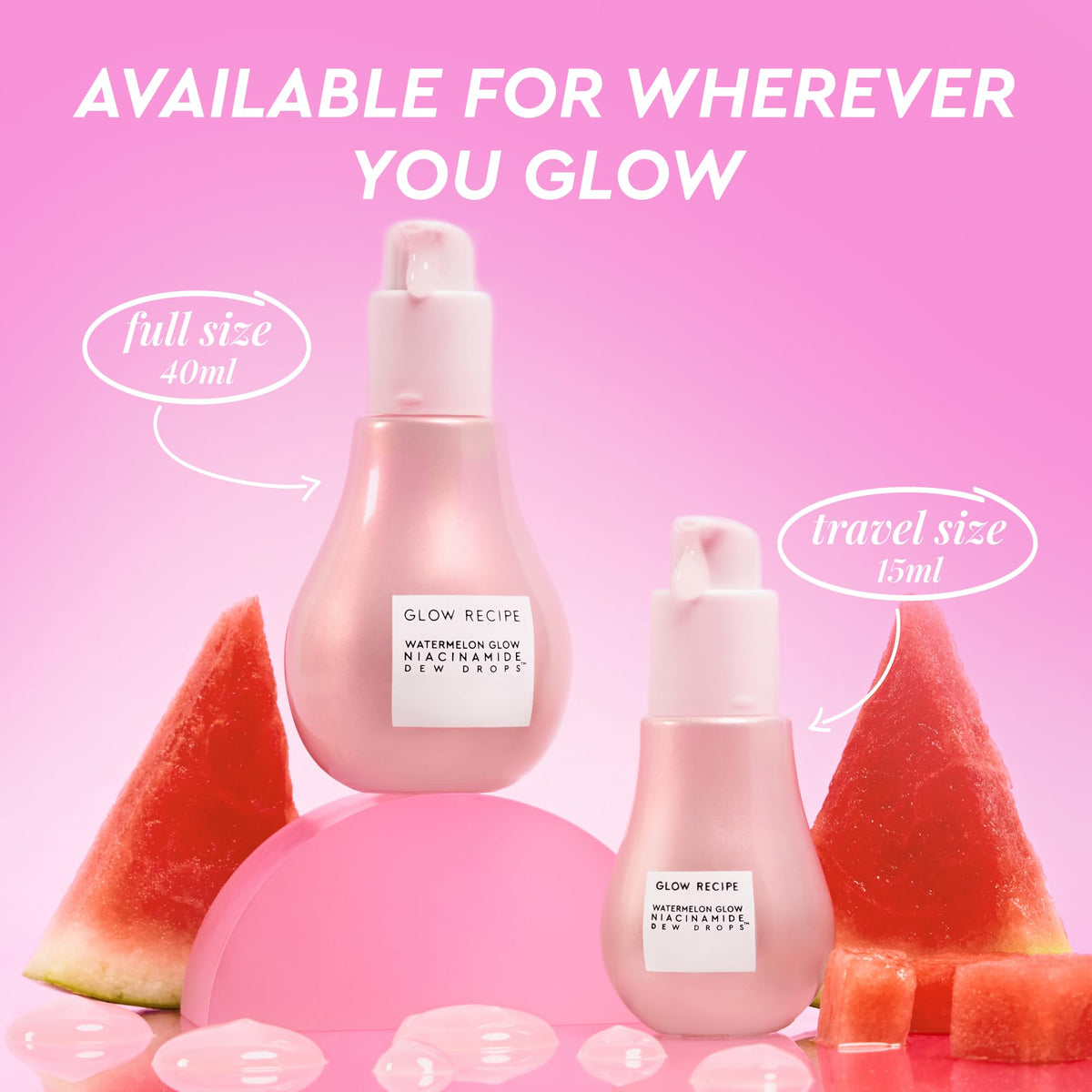 Glow Recipe serum texture closeup highlights lightweight gel for fast absorption