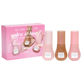 Glow Recipe front packaging showing the limited-edition travel trio and festive design