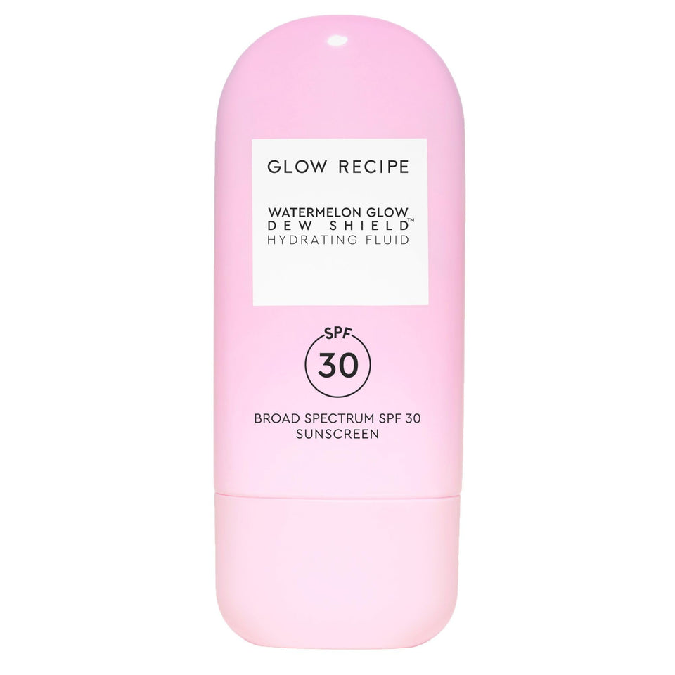 Glow Recipe front tube showing compact 15ml sunscreen and SPF label benefit