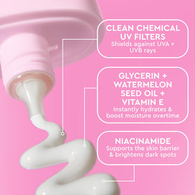 Glow Recipe tube nozzle and cap detail highlighting easy application benefit