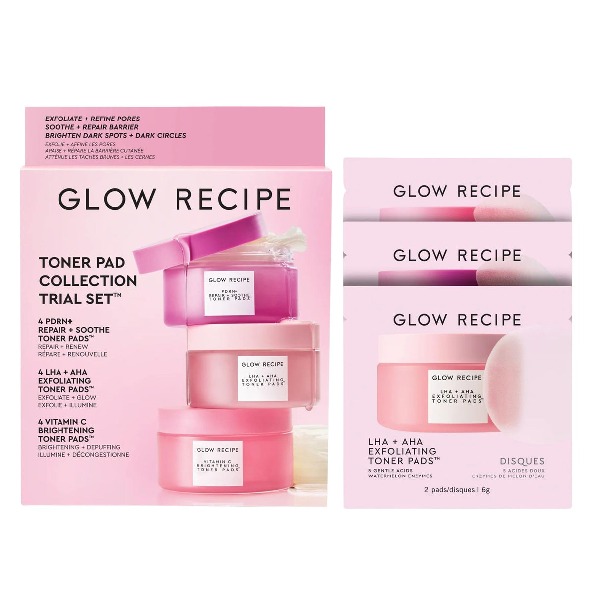 Glow Recipe front packaging showing the trial kit and benefits