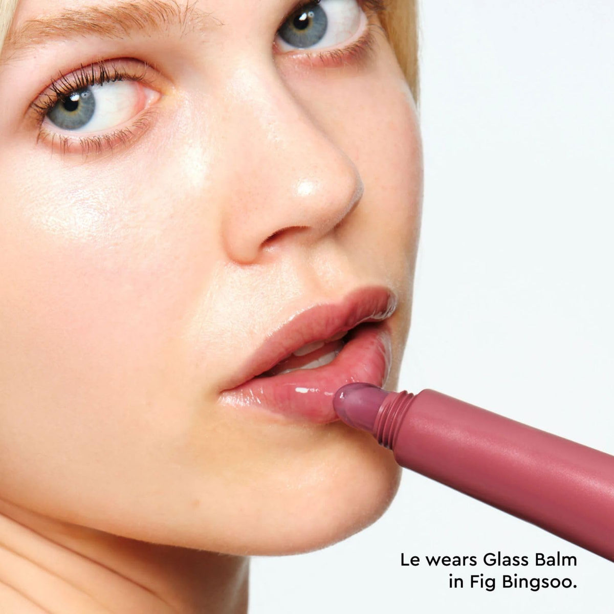Glow Recipe Fig Bingsoo swatches on skin showing sheer tint and high-shine benefit