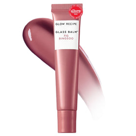 Glow Recipe product front packaging showing glossy tube and Fig Bingsoo tint benefit