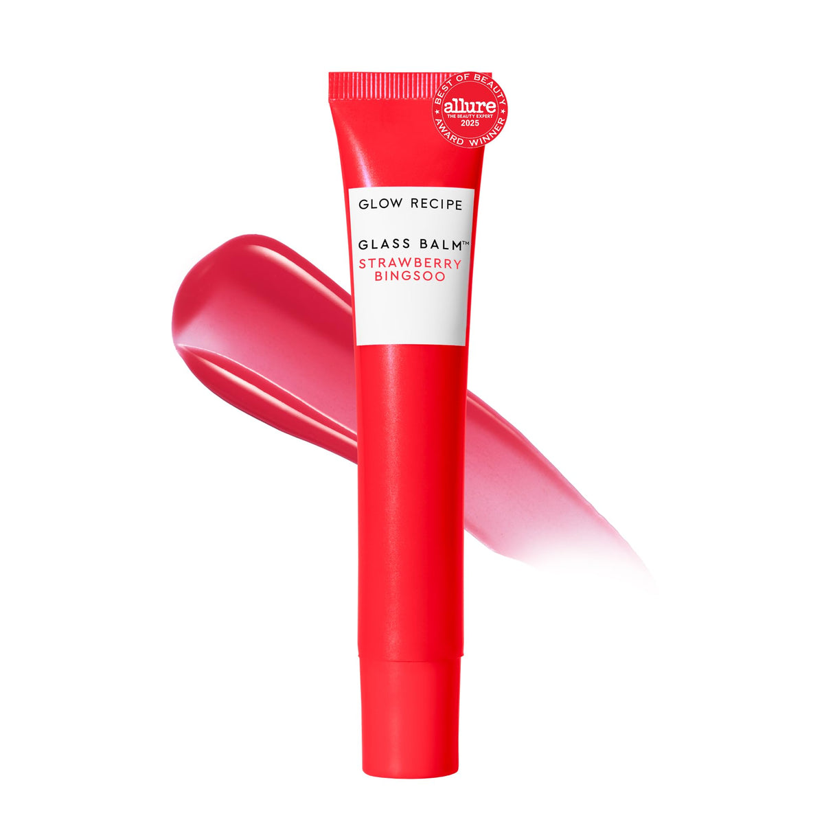 Glow Recipe product front packaging showing shade and glossy finish benefit