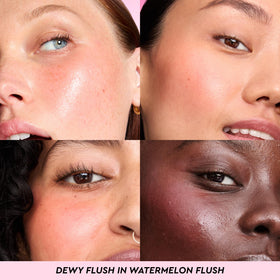 Glow Recipe Glass Balm texture swipe showing glossy finish and long-lasting hydration