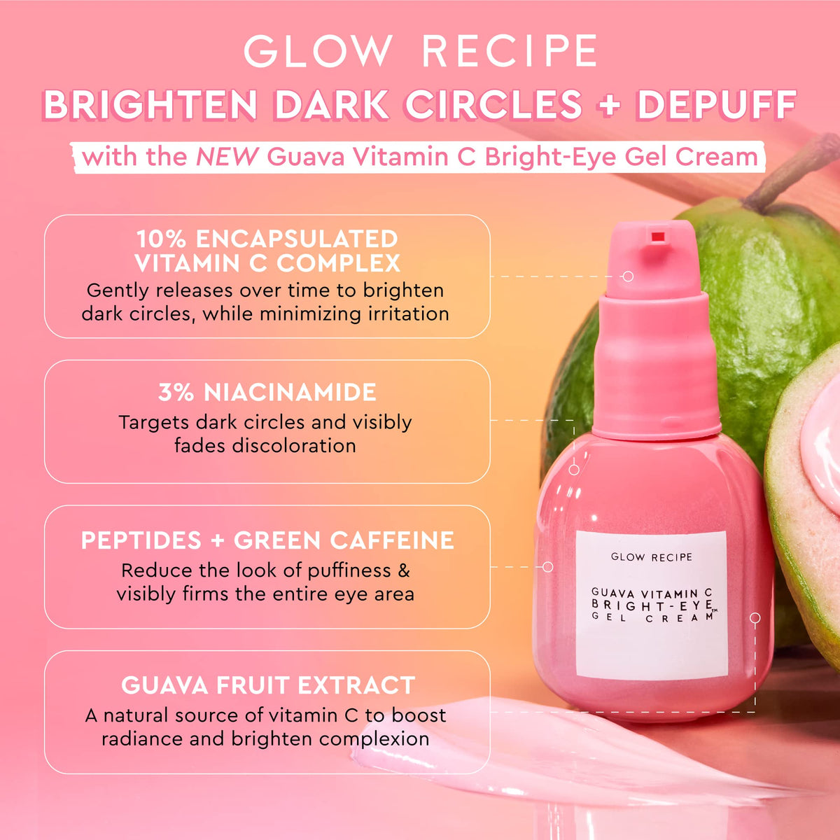 Glow Recipe open tube with gel texture, demonstrating lightweight hydrating formula
