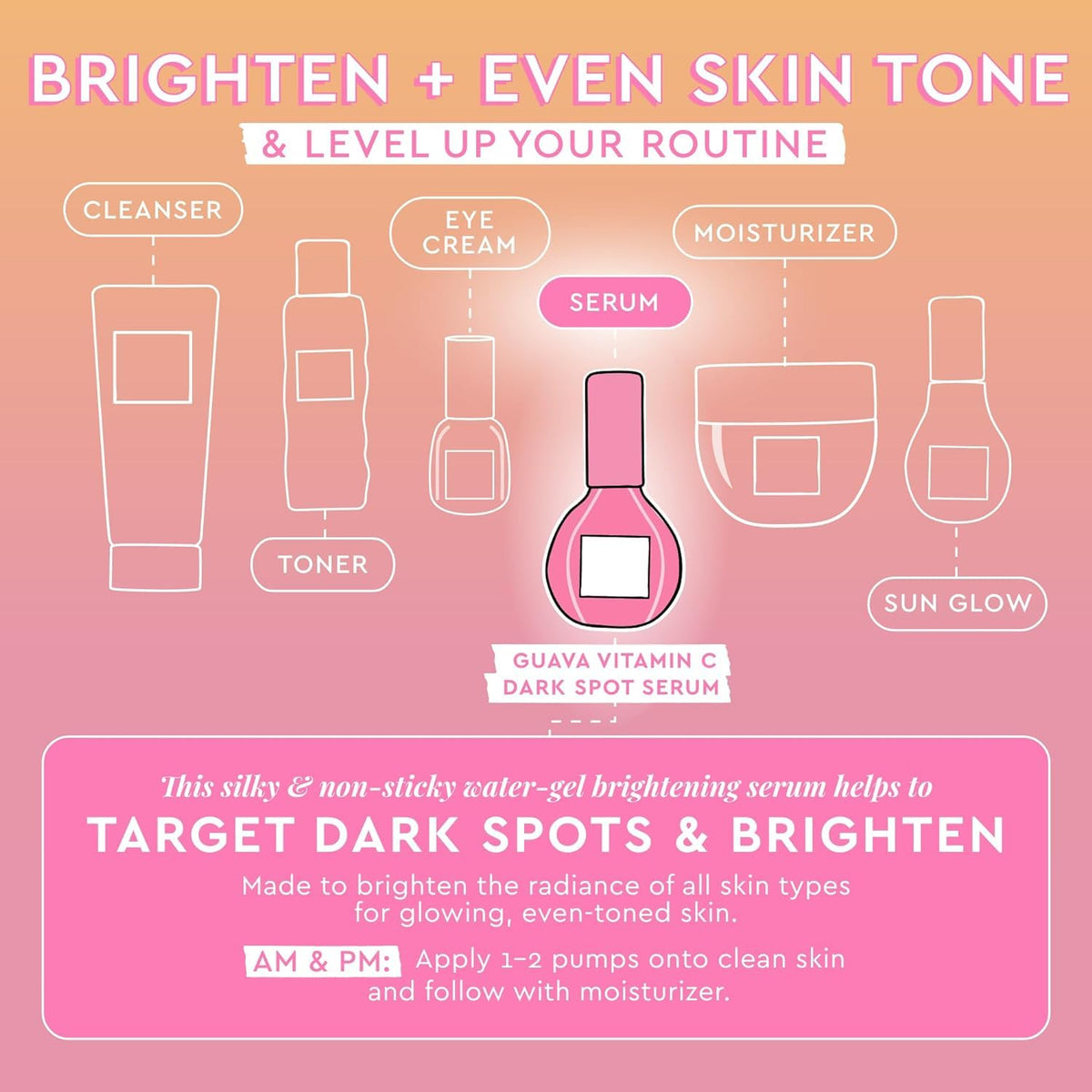 Glow Recipe bottle on marble to emphasize gentle formula and luxe presentation