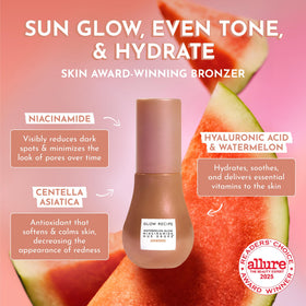 Glow Recipe dropper releasing the tinted serum illustrating precise control and easy application