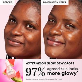 Glow Recipe Hue Drops pipette dispensing tint to show precise application and buildable color