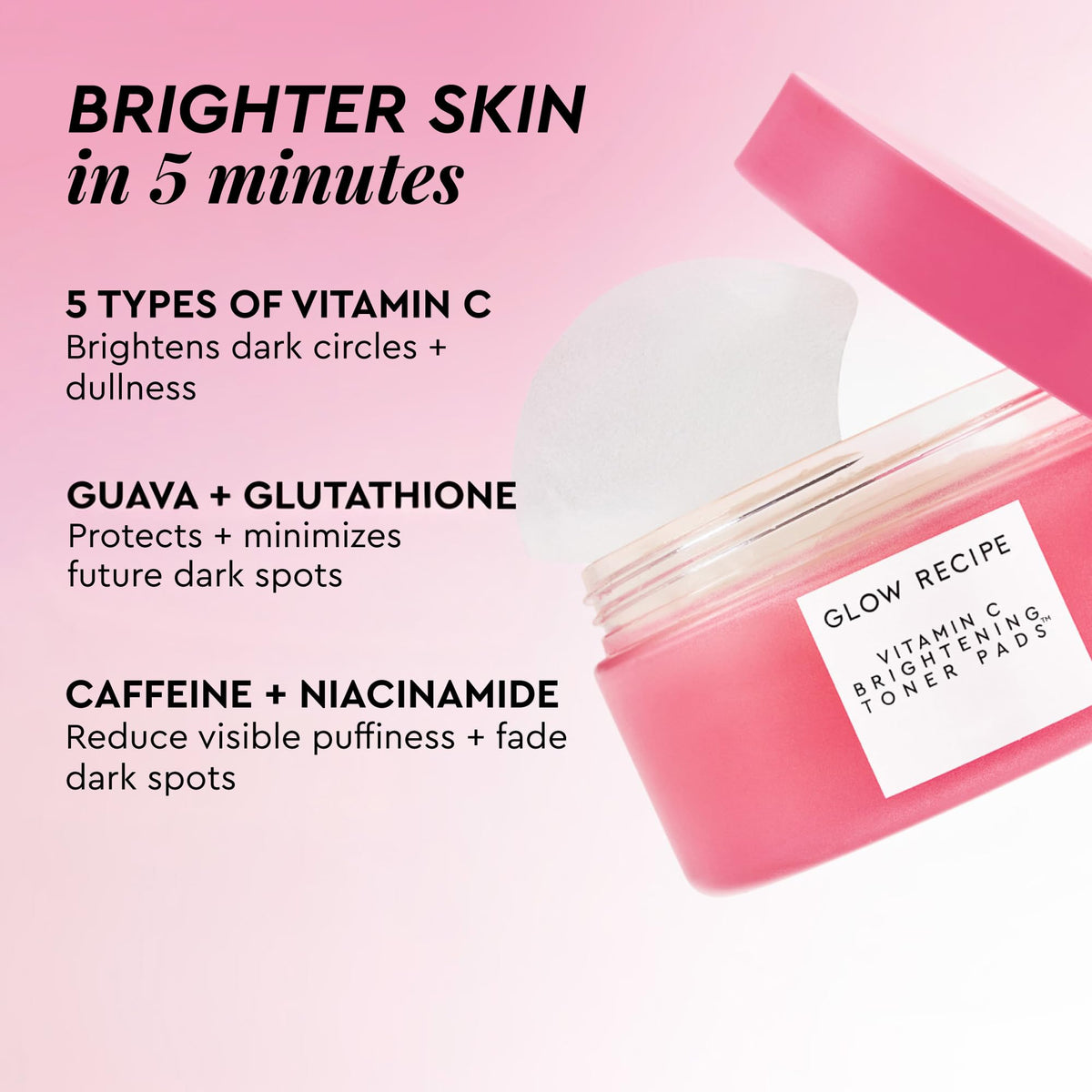 Glow Recipe pad held in hand demonstrating easy, pre-dosed skincare use