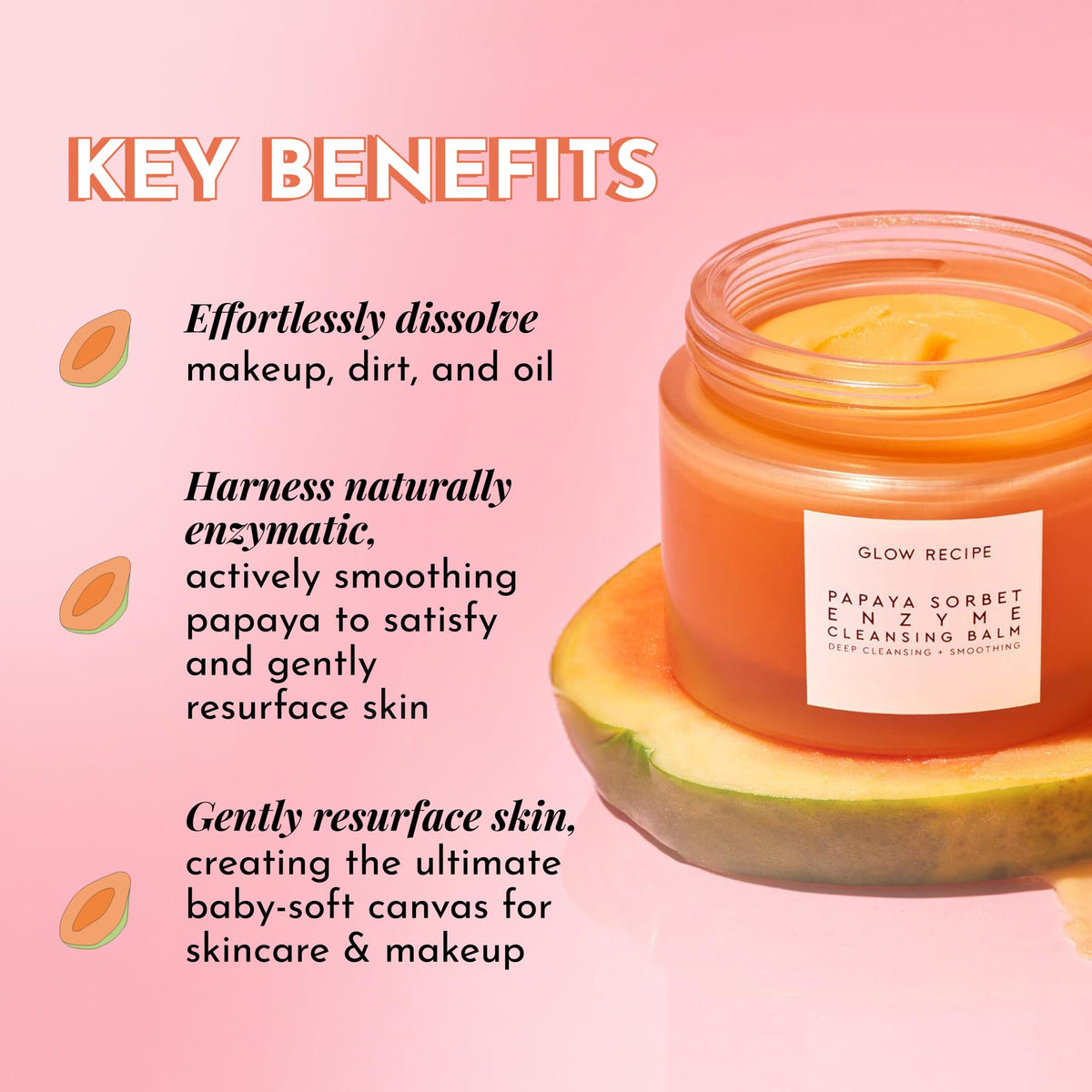 Glow Recipe texture close-up of balm showing smooth spreadability