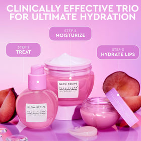 Glow Recipe label close-up displaying ingredient claims and clean formulation benefit