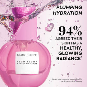 Glow Recipe Plum Plump Hyaluronic Serum close-up highlighting texture and hydration boost