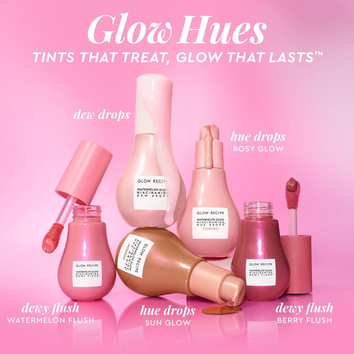 Glow Recipe product next to watermelon and jojoba for ingredient benefits