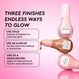 Glow Recipe Rosy Glow swatch on skin showing natural rosy blush and plumping effect
