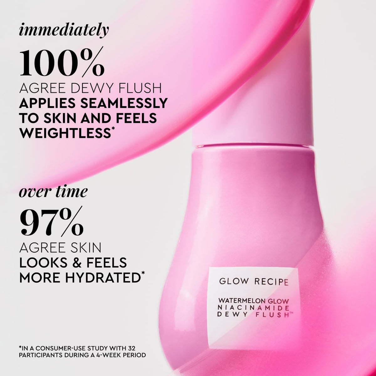 Glow Recipe product held in hand to show compact 0.4 oz scale and travel-friendly benefit