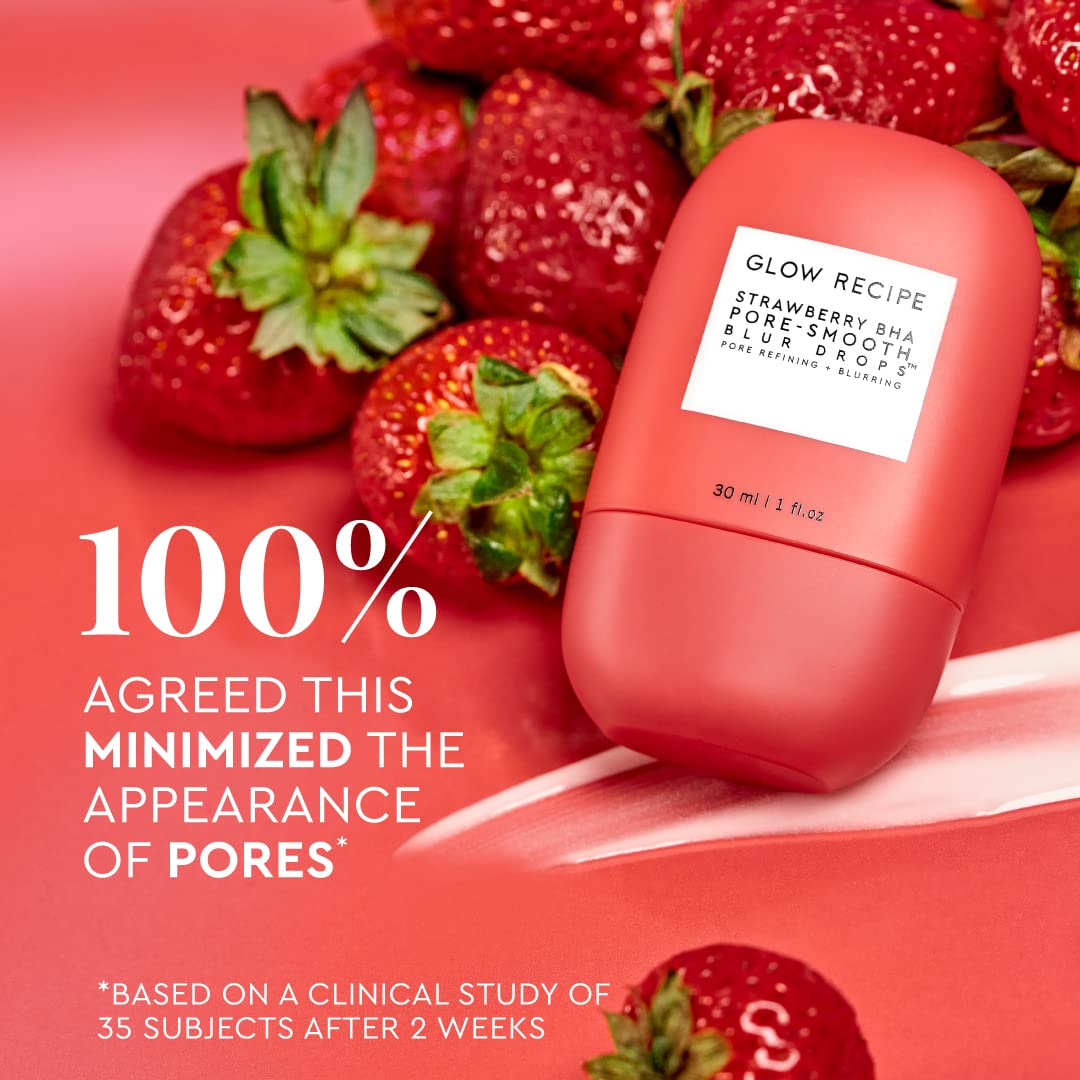 Glow Recipe serum texture on skin demonstrating lightweight, fast-absorbing finish