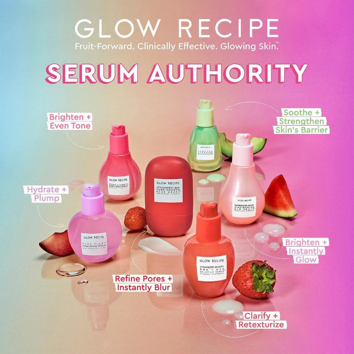 Glow Recipe bottle on bathroom shelf suggesting daily skincare ritual