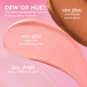 Glow Recipe Sun Glow Hue Drop pump action demonstrating buildable warm tint