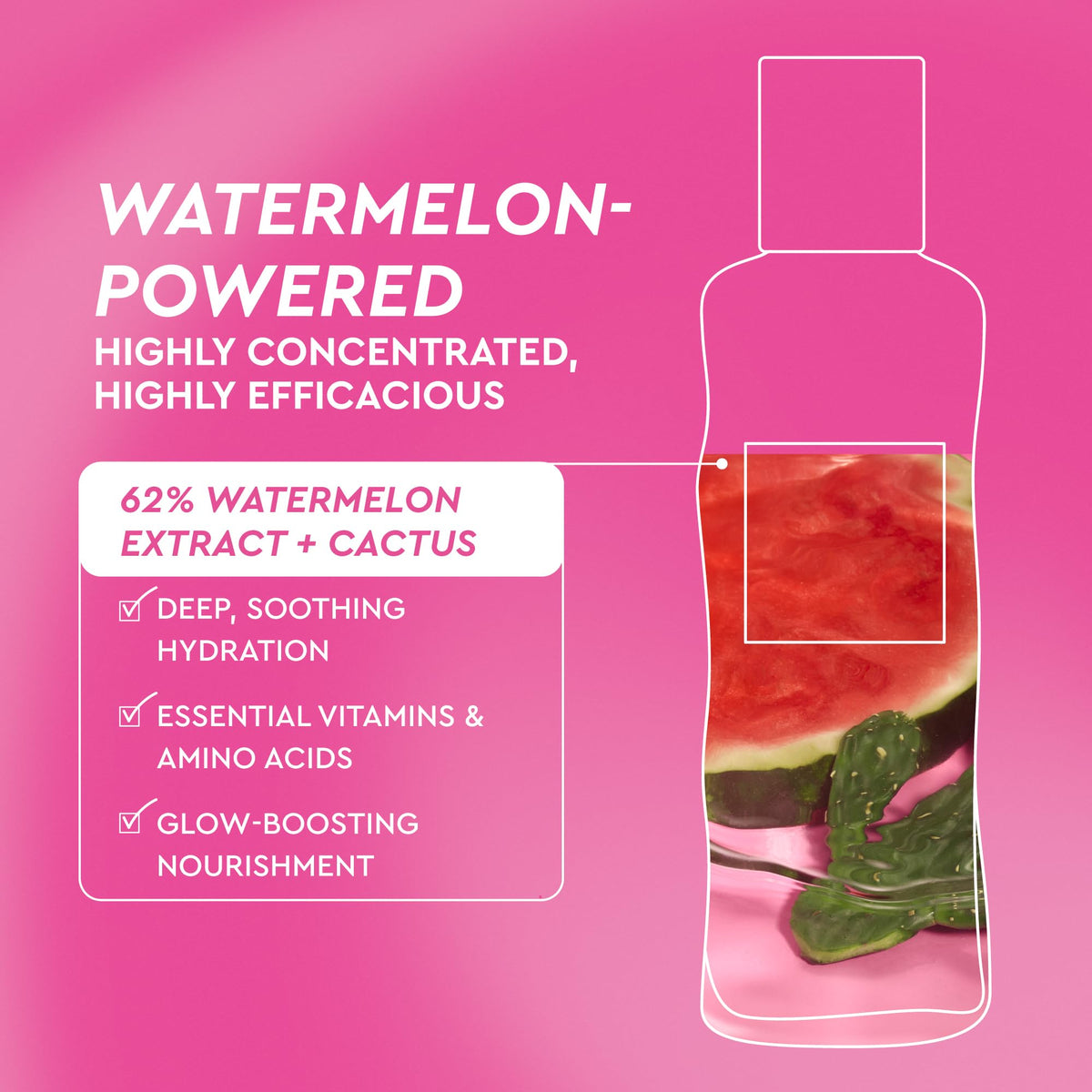 Glow Recipe toner being pressed into skin demonstrating soothing hydration