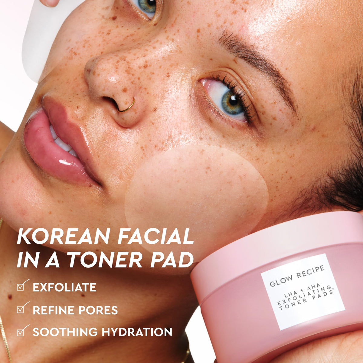 Glow Recipe pad texture close-up with embossed exfoliating surface