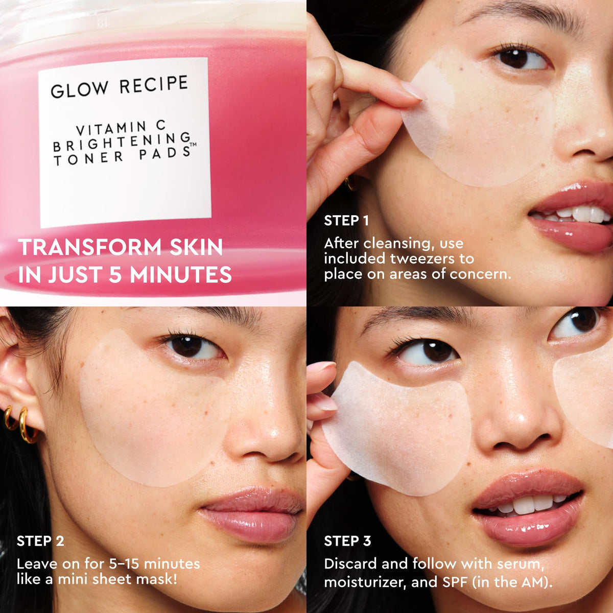 Glow Recipe under-eye pad placement reducing puffiness and brightening look