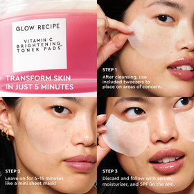Glow Recipe under-eye pad placement reducing puffiness and brightening look