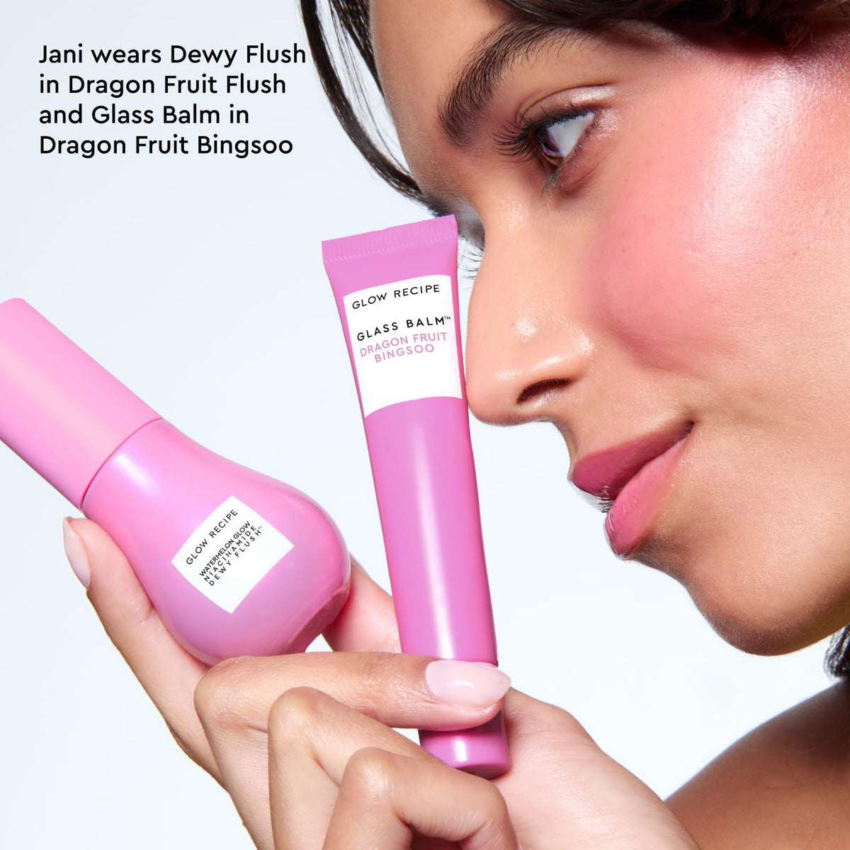 Glow Recipe placed on vanity with accessories illustrating effortless everyday beauty routine