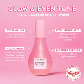 Glow Recipe drop dispensing from nozzle highlighting easy application