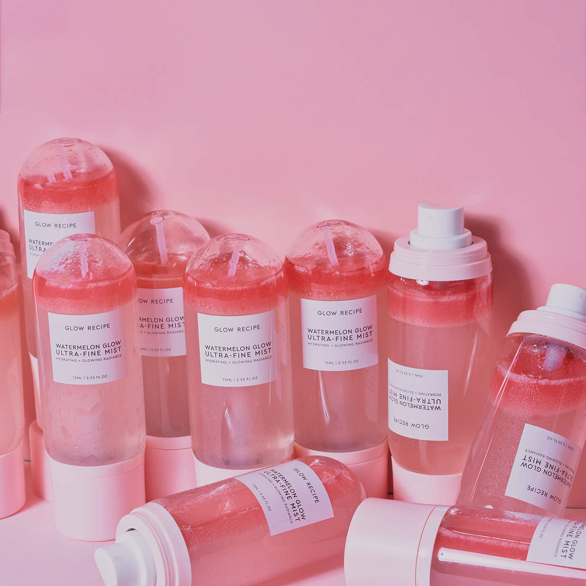 Glow Recipe on bathroom counter conveying everyday hydration ritual