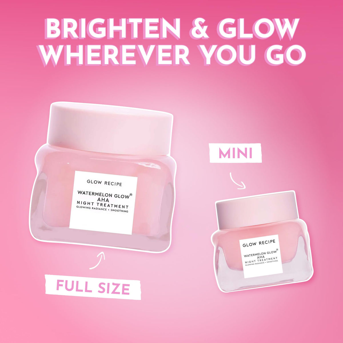Glow Recipe travel-size beside passport and phone indicating on-the-go use