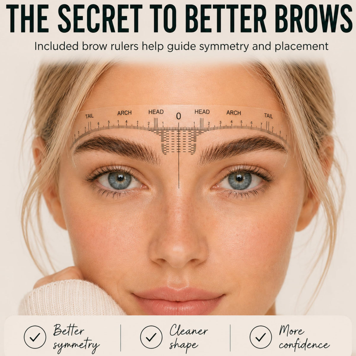Glow Spell before and after brows comparison showing fuller, feathered results