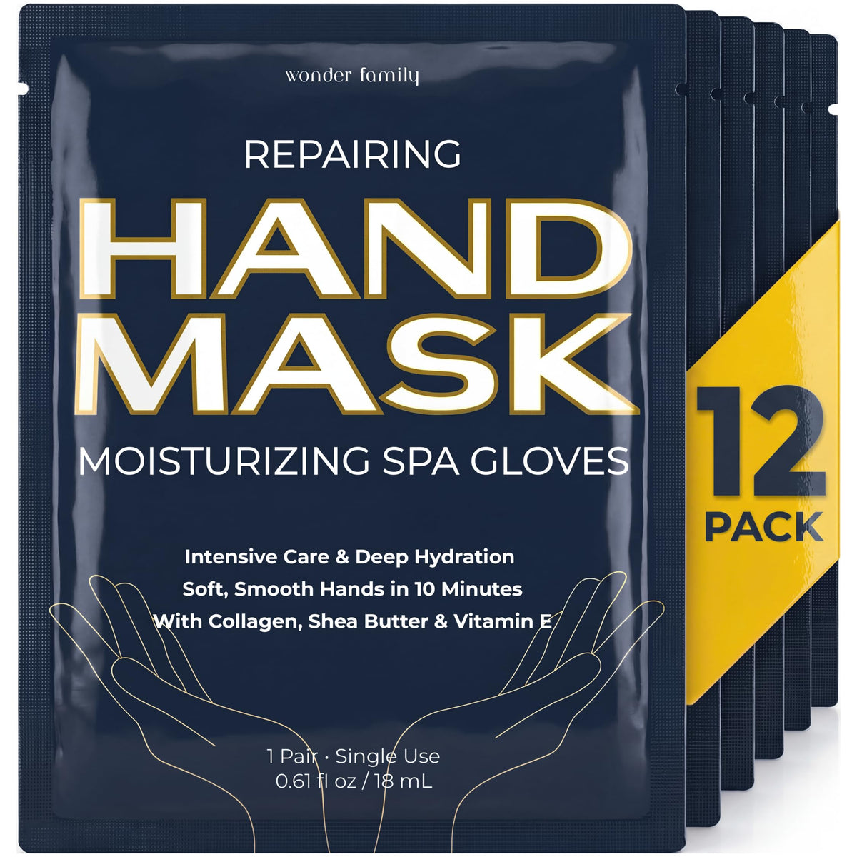 Glow Spell front packaging showing glove sachet and brand benefit
