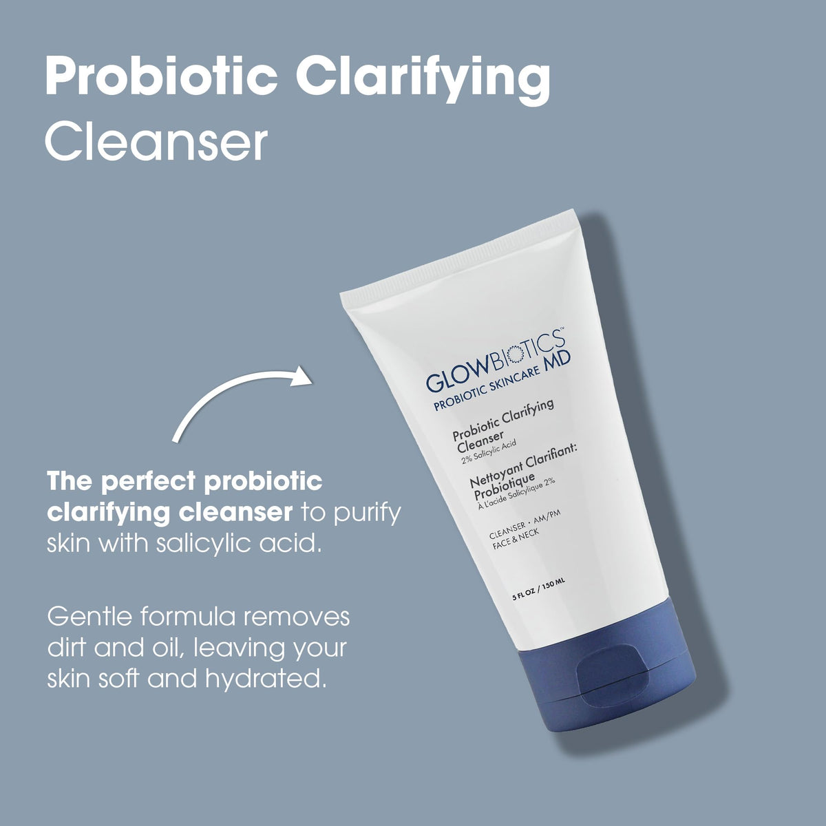 Glowbiotics visual of salicylic acid concept emphasizing acne-clearing benefit