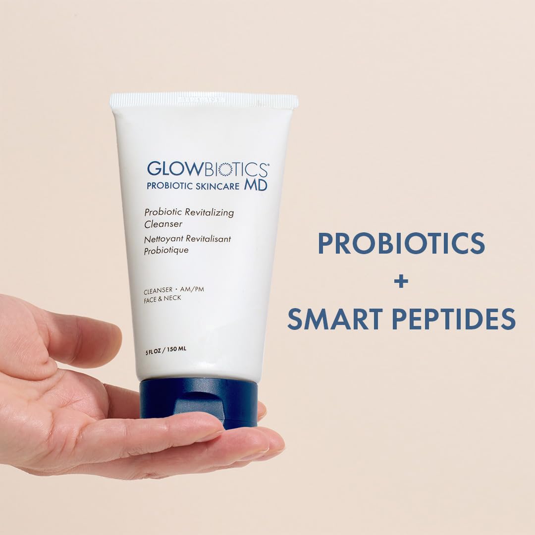 Glowbiotics hydrating gel texture close-up that rinses clean