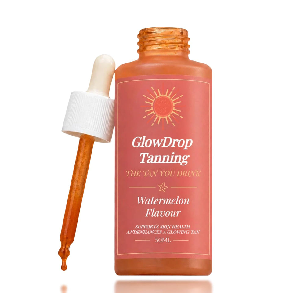 GlowDrop front packaging 50ml bottle shows compact design and easy storage benefit